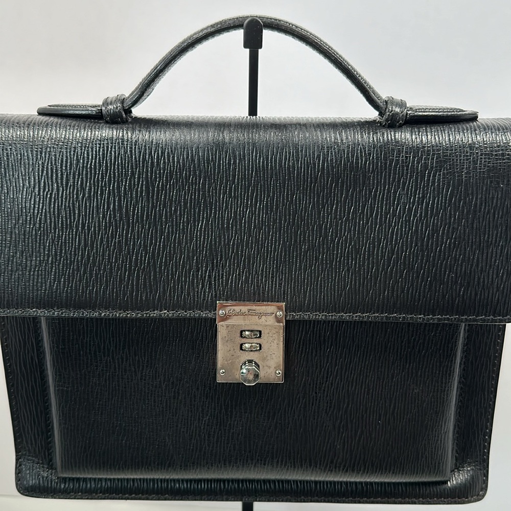 Authenticated Vintage Salvatore Ferragamo Satchel - Black - Picture 5 of 15
